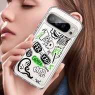 For Google Pixel 10 Pro XL 10A Pixel 9/8/7 Pro "Graffiti" Hard Clear Case / Pixel 9Pro 8 Pro 7A Shoc