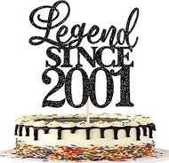 1 Pack Cake Decoration 25th Birthday Cake Decoration Glitter Legend Since 2001 Cake Topper for Happy