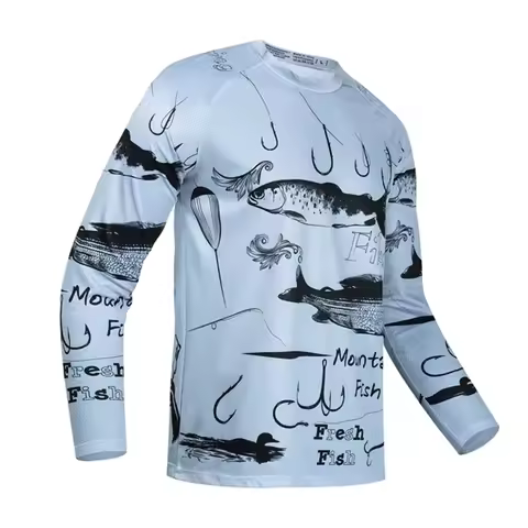 2025 Boy’s Long Sleeve T-Shirt 3D Fishing Print Graphic T Shirts Boys Clothing Fashion Outdoors Spor