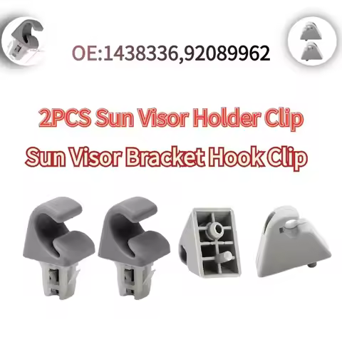 2pcs Gray Car Visor Support Clips Retainer Car Sun Visor Holder Clips For Vauxhall For Vectra For As