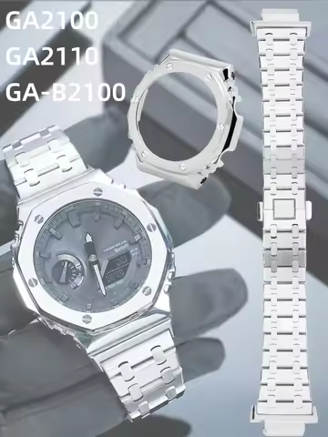 New Modified CasiOak Set AP Style Strap Case GA2100 ga2110 GA-B2100 Metal BEZEL Stainless Steel Brac