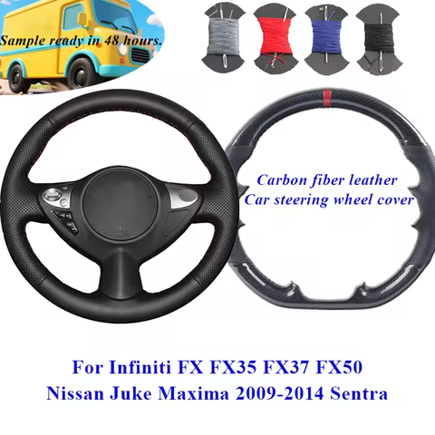 Fit For Infiniti FX FX35 FX37 FX50 Nissan Juke Maxima 2009-2014 Sentra Car Steering Wheel Cover Carb