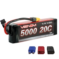 Venom 20C 3S 5000mAh 11.1V LiPo Battery with Universal Plug (EC3/Deans/Tamiya)
