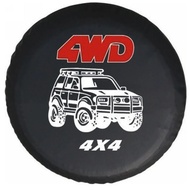 4WD 4x4 PVC Leather Spare Wheel Tire Cover Case Bag Pouch Protector car tyres 14 inch For Jeep Humme