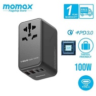 Momax 1-World 100W GaN 4 ports + AC Travel Adapter UA10