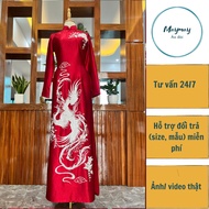 Phuong-embellished ao dai, mother's ao dai, middle-aged ao dai, sui ao dai, engagement ao dai, Jade 