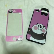 Iphone 5/5s We Bare Bears Pink Case with Screen Protector