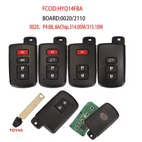 jingyuqin Remote Car Key For Toyota Corolla Camry Avalon Camry Hybrid Tacoma Land Cruiser Prius Sequ