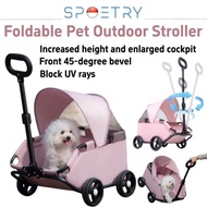 Pet Stroller with 4 Wheels Dog Cat Stroller Outdoor Pet Dog Stroller Foldable