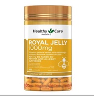 澳洲代購 Healthy Care 蜂皇漿 Royal Jelly 金裝天然蜂王漿 蜂膠 capsules 膠囊 1000mg  澳洲名牌