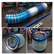 Wira Satria Civic EG EK RACING FILTER TITANIUM RAM PIPE TITANIUM BLUE