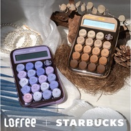 Genuine Lofree x Starbucks handheld calculator limited edition with lavender purple light, coffee br