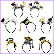 Grad Hat Headband Felt Grad Photo Headwear 8 Pieces Graduation Dress Up Hair Accessories for Graduat