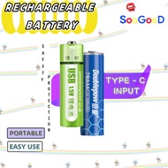 Rechargeable Battery  Portable 1800mAh Rechargeable Battery 1.5V Lithium Battery USB Charger