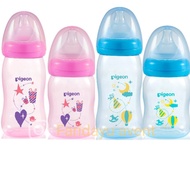ORIGINAL Pigeon Wide Neck 160ml/240ml PREMIUM CLEAR Bottle With SofTouch Teat Twin Pack