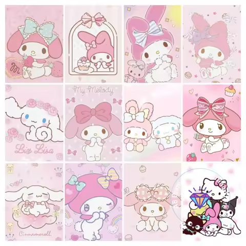 Sanrio Diamond Painting Kit 5D DIY Hello Kitty Melody Japan Diamond Embroidery Cross Handmade Art Gi