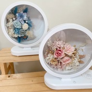 現貨48hr出貨/永生花檯燈/無線充電/藍芽音響/花好月圓永生花檯燈