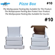 Pizza box-#10-White Pizza Box-Carton Box-Courier Box
