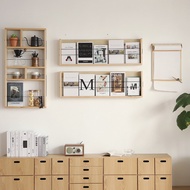 BW88/ 【Custom Optional】Small WoodのLiangpin Bookshelf Wall Shelf Wall Magazine Rack Wall Hanging Picture Book Shelf Wall