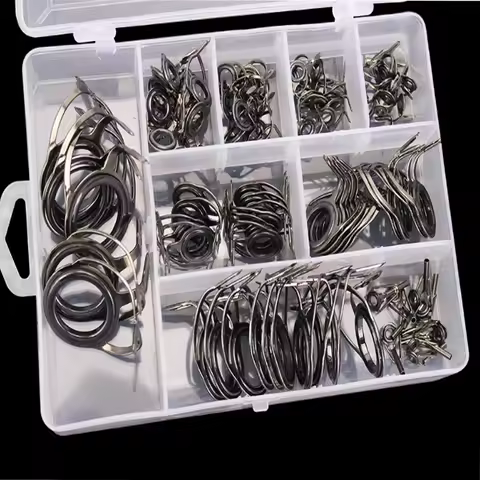 6#-30# Stainless Steel Guide Ring Fishing Rod Guide Ring Fishing Rod Repair DIY Guide Ring Color Tie
