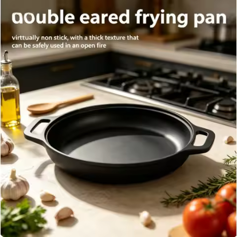 Non-Stick Multipurpose Cast Iron Skillet Cooking Pan