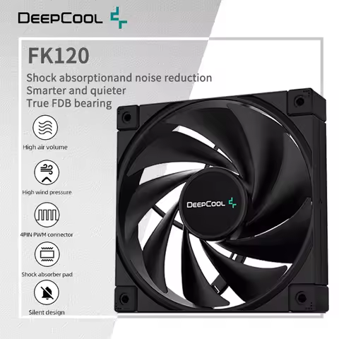 DeepCool FK120 PBT Material Chassis Fan PWM Control In Liquid Cooler System 120mm 1850 RPM CPU Heats