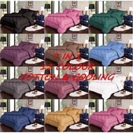 [READY STOCK] 7 In 1 Import High Quality Bedsheets(Queen) with Comforter/Toto/ Set 7 dalam 1 cadar d