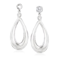Sterling Silver Teardrop Earring Jackets