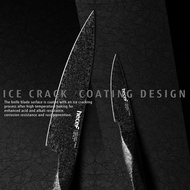 hecef Ice Crack Coating Chef Knife, Ultra Sharp High Carbon Stainless Steel Global Knife, Profession
