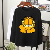  3XL Baju T-shirt garfield comel perempuan laki lengan panjang viral/long sleeves tshirt women men/kain cotton