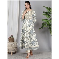 Printing Gotta Patti & Mirror Work A-Line Kurta Pants With 3-Piece Grouti Set Shirt Good Quality Pro