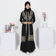 Abiyyuco TA9017Anak | Abaya Turki Anak Perempuan Baju Gamis Turkey Remaja Tanggung Hitam Warna Warni