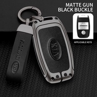 Vỏ Bọc Chìa Khóa Xe Hơi Bằng Da Hợp Kim Kẽm Giá Đỡ Fob Từ Xa Không Chìa Thông Minh Cho Kia Squeak K5