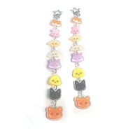 Ateez Animal Cartoon Acrylic Keychain String Keychain 4.7 ZHOU
