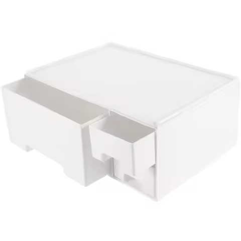 1pc White Drawer Storage Screen Elevated Rack Computer Monitor Stand Holder Tablet Desk ganizer Plas