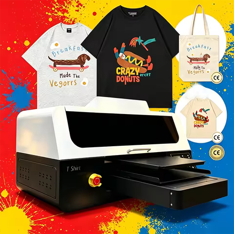Multi-functional DTG Printer for T-shirt Hoodie Canvas Fabric Print Machine Home Business Use White 