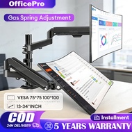 Monitor Arm Gas Spring Desktop Arm 17 to 34 Inch Adjustable Height Monitor Stand