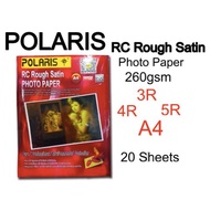 POLARIS RC Rough Satin Photo Paper 3R/4R/5R/A4 Size