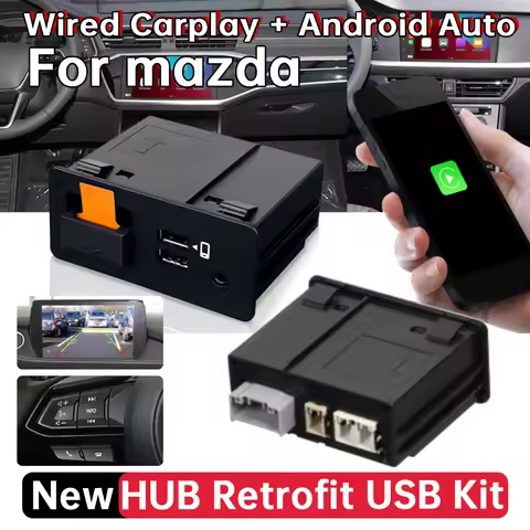 TK78-66-9U0C Retrofit Kit Plug and Play Wired CarPlay Android Auto USB Hub Adapter for Mazda 2 3 6 C