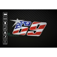 Sticker Nicky Hayden 69/053 Reflective Sticker