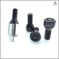 Nchu ชุดอุปกรณ์ล็อคล้อสลักเกลียวกันขโมยชุดเหมาะสำหรับ BMW 1 3 5 6X36136792851 M14 * 1.25