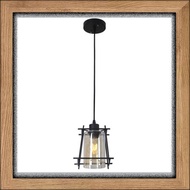 Lampu hias gantung pendant rangka besi kaca classic modern minimalis elegan light living dining tabl