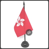 Hong Kong Table Flag + Wooden Pole