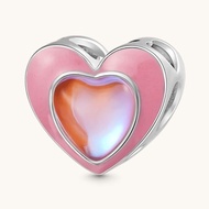 Gnoce “She Believed She Could So She Did” Pink Heart Charm