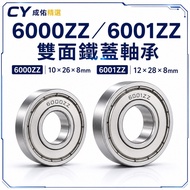 6000ZZ 6001ZZ Deep Groove Ball Bearing Double Iron Cover Bearing Motor Bearing 6001z Fan Bearing 600