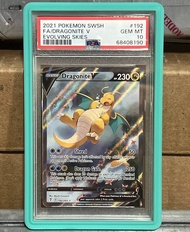 LS Thẻ Pokemon PSA 10 Dragonite V Alternate Alt Art 192/203 SWSH Evolving Skies 1459 d37 50