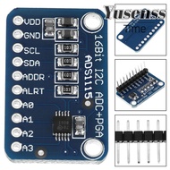 YUSENSS Analog To Digital Module, 4 Input Channels I2C Interface ADS1115 Development Board, Low Powe