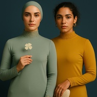 Long Sleeve Lace Top T-Shirt Cuff 710 Sage Green, Caramel, Mocha, Mustard Baju Perempuan Baju T Shir