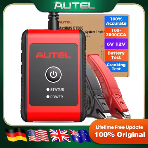 Autel MaxiBAS BT506 Car Battery Tester, 6V 12V 100-2000 CCA Car Battery Analyzer, 12V 24V Auto Crank