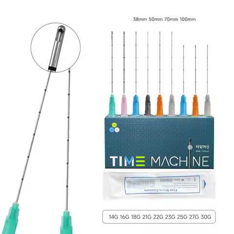 50pcs/box Micro Blunt Cannula 22G×50MM Disposable Needle Canulas 25G 50mm 18G 100mm Blunt Needle